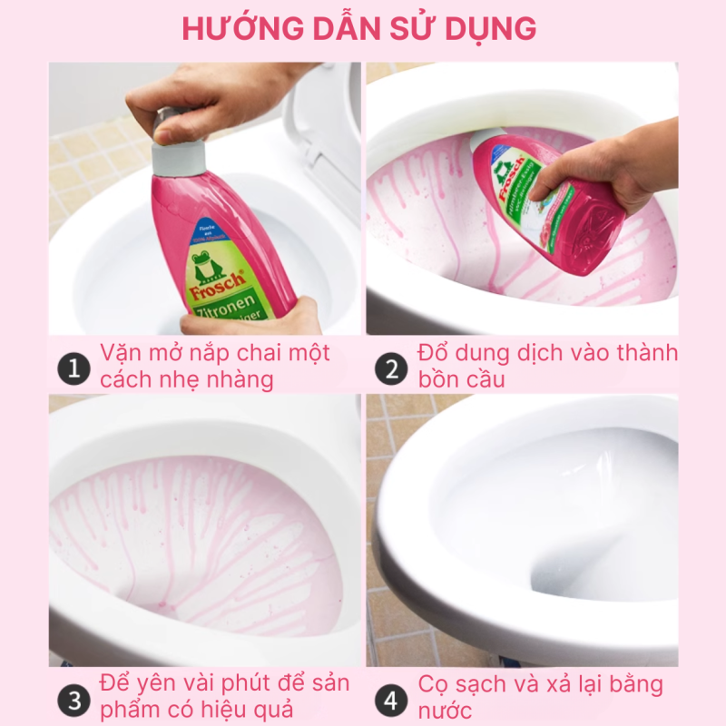 Chai Dung Dịch Tẩy Bồn Cầu Frosch 750ml Hương Chanh